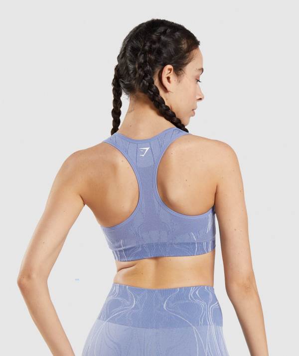 Damske Športové Podprsenky Gymshark Mercury Seamless Modre | EI4093175